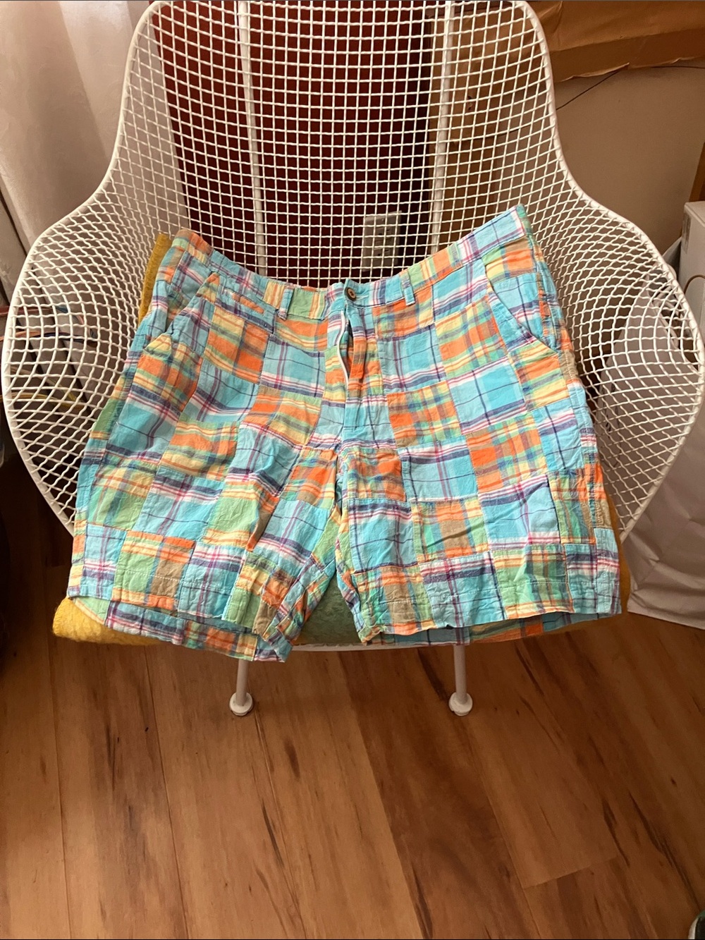 Men's Multicolor Plaid Cotton Shorts - Casual Summer Wear